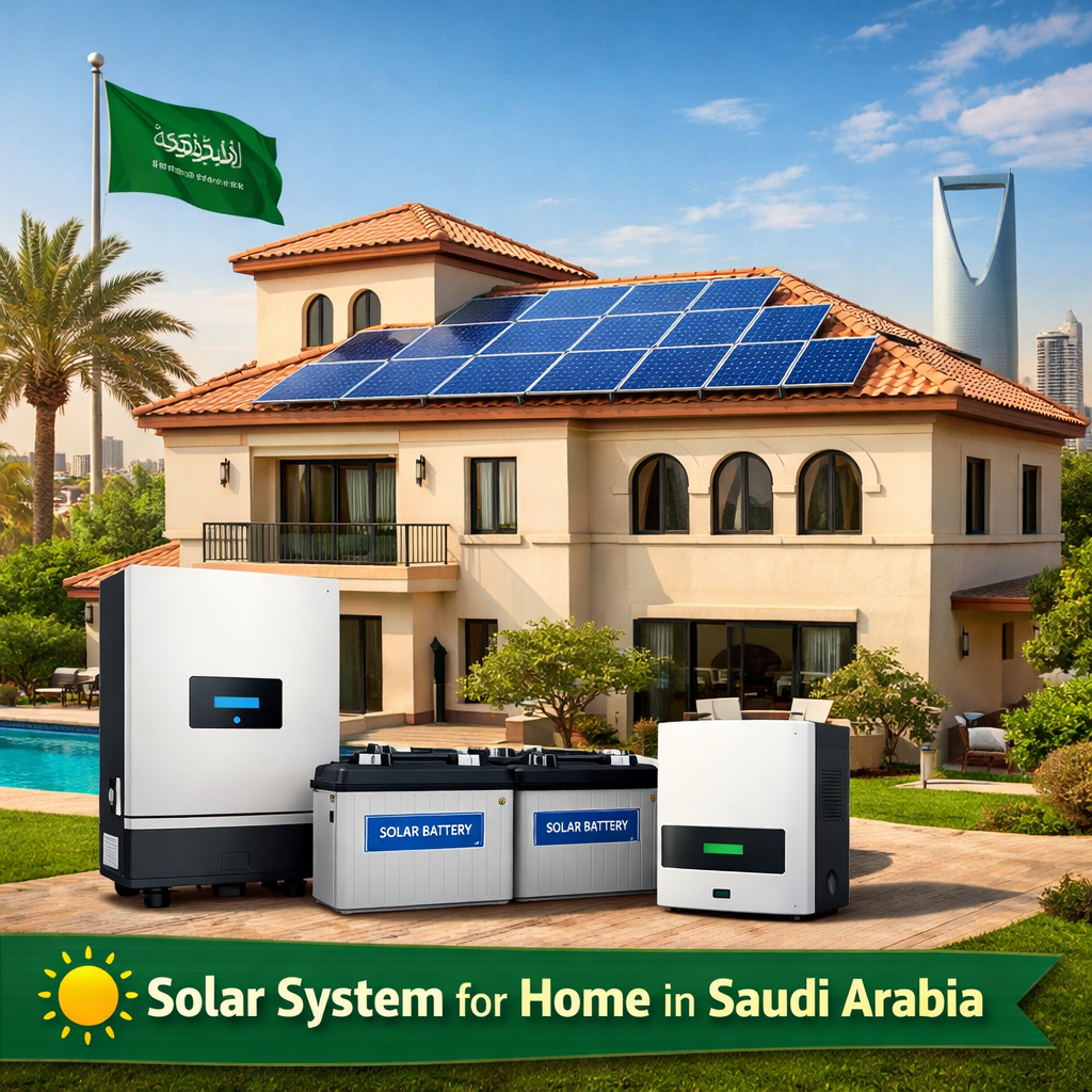 Best solar system for home in Saudi Arabia with solar panels and inverter